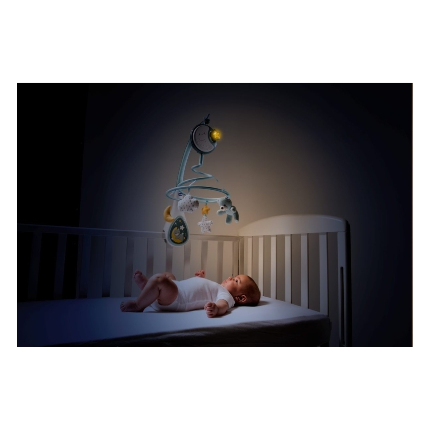 Chicco - Kinderbedje Hanger met Geluid 3in1 NEXT2DREAMS 3xAA blauw