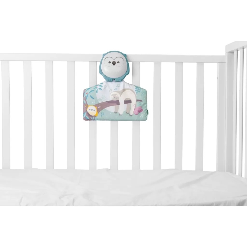 Chicco - Kinderdeken om mee te spelen 2in1 3xAAA uil