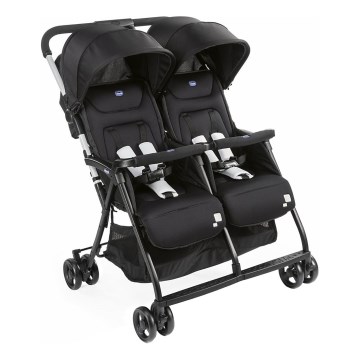 Chicco - Kinderwagen voor tweelingen OHLALA TWIN Black Nacht zwart