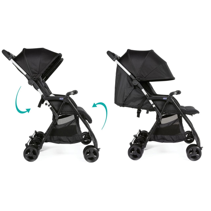 Chicco - Kinderwagen voor tweelingen OHLALA TWIN Black Nacht zwart
