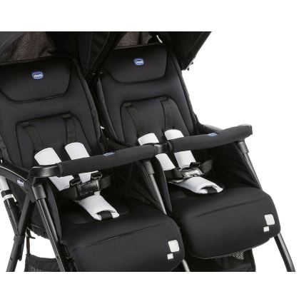 Chicco - Kinderwagen voor tweelingen OHLALA TWIN Black Nacht zwart