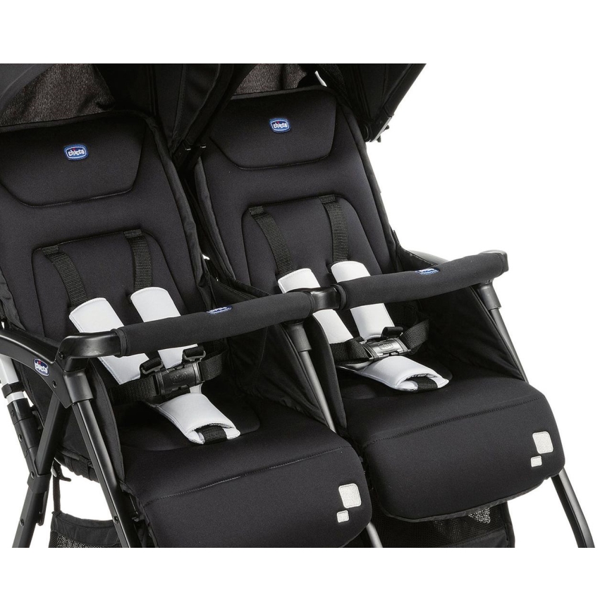 Chicco - Kinderwagen voor tweelingen OHLALA TWIN Black Nacht zwart