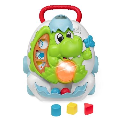 Chicco - Loopwagentje met activiteiten en geluid 2in1 DINO 2xAA