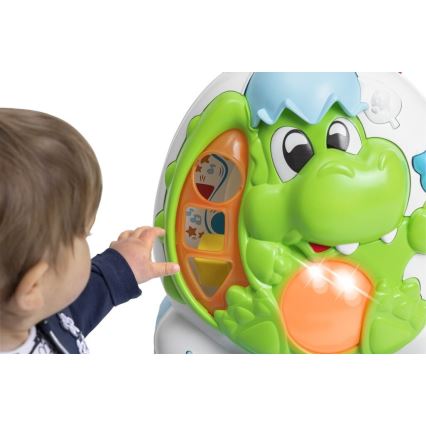 Chicco - Loopwagentje met activiteiten en geluid 2in1 DINO 2xAA