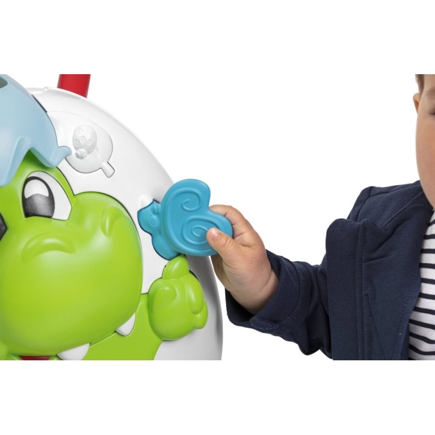 Chicco - Loopwagentje met activiteiten en geluid 2in1 DINO 2xAA