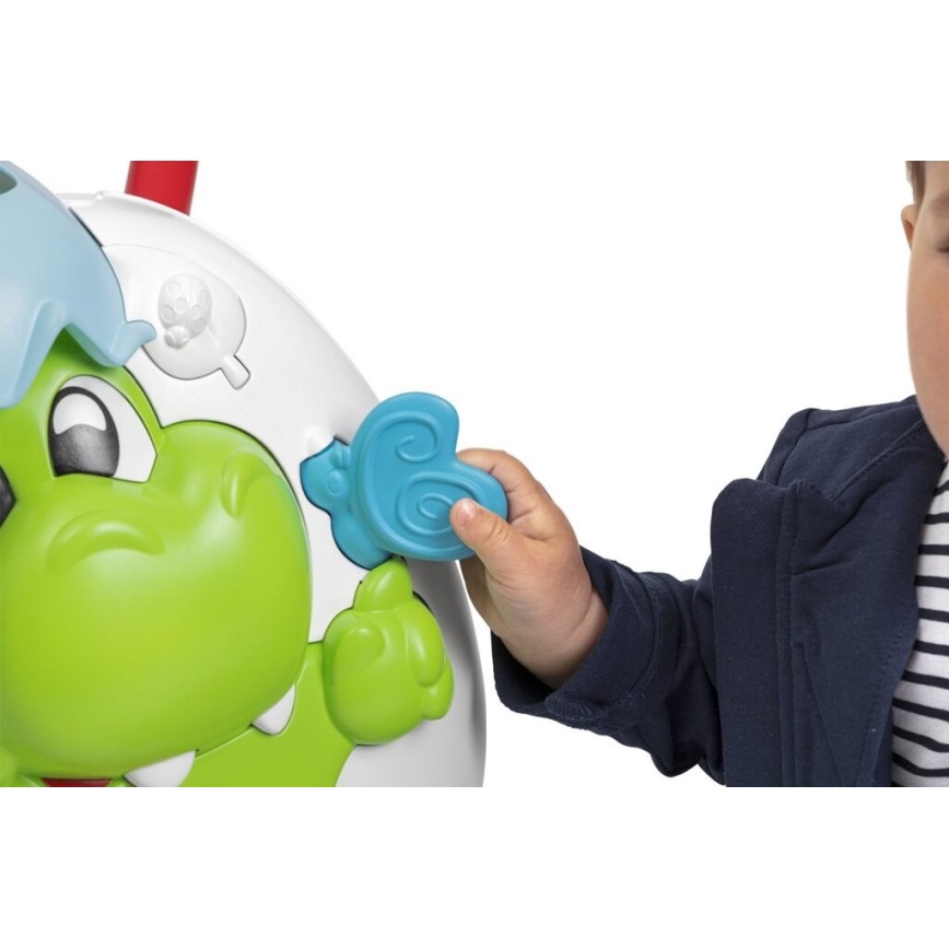 Chicco - Loopwagentje met activiteiten en geluid 2in1 DINO 2xAA