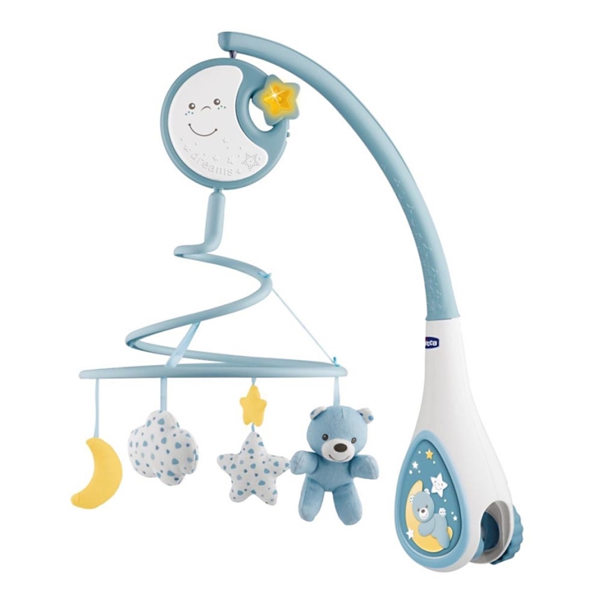 Chicco - Mobile pour lit de bébé avec mélodie 3in1 NEXT2DREAMS 3xAA bleu