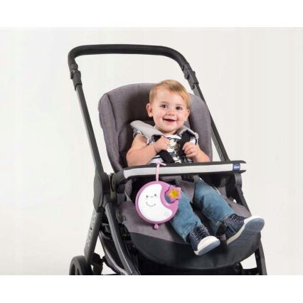 Chicco - Mobile pour lit de bébé avec mélodie 3in1 NEXT2DREAMS 3xAA rose