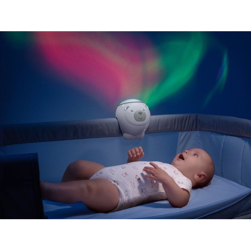 Chicco - Projecteur enfant 2en1 POLAR BEAR 3xAA beige