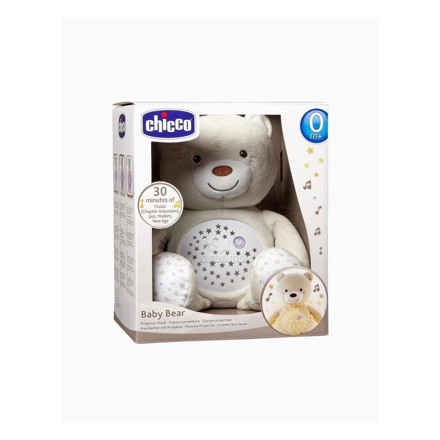 Chicco - Projector met melodie BABY BEAR 3xAAA beige