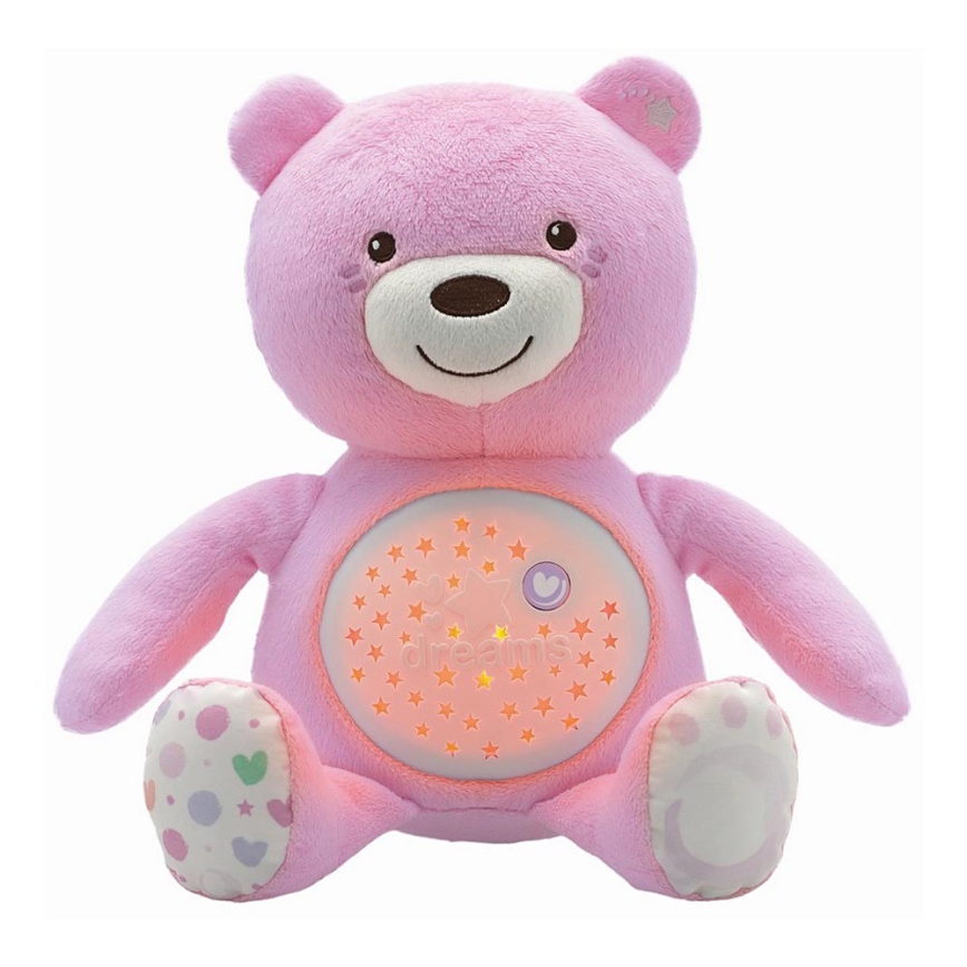 Chicco - Projector met melodie BABY BEAR 3xAAA roze