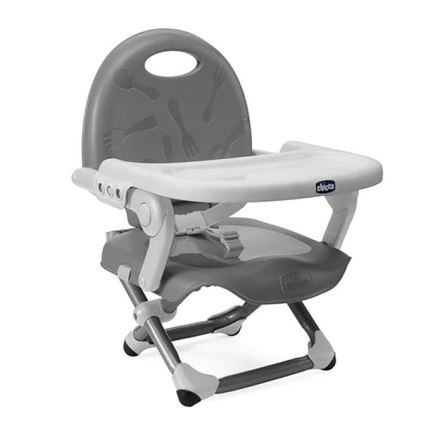 Chicco - Siège rehausseur portable pour enfants POCKET SNACK gris
