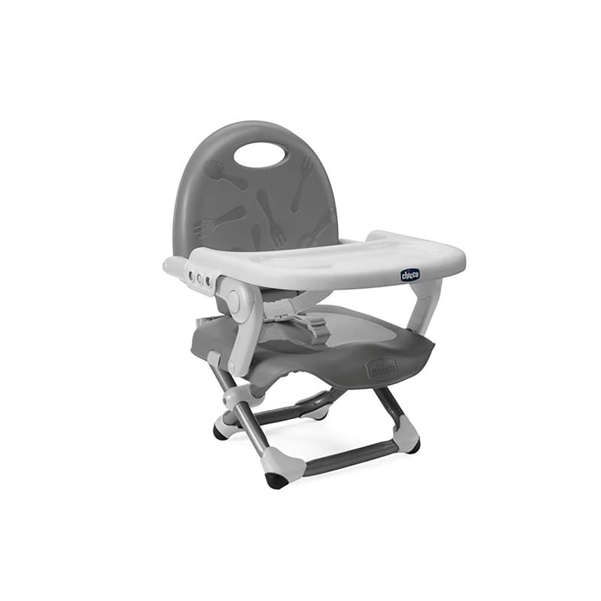 Chicco - Siège rehausseur portable pour enfants POCKET SNACK gris