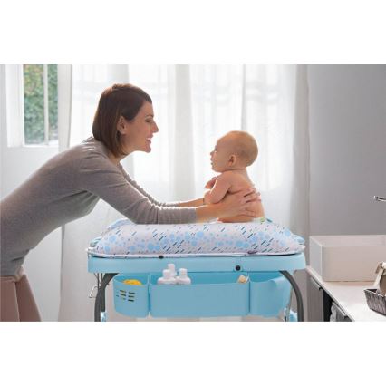 Chicco - Table à langer avec baignoire CUDDLE&BUBBLE bleu