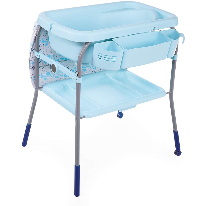 Chicco - Table à langer avec baignoire CUDDLE&BUBBLE bleu