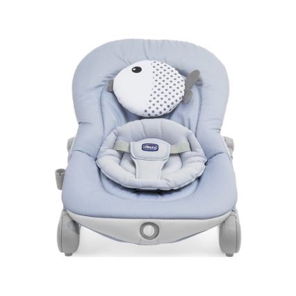 Chicco - Transat bébé vibrant avec mélodie BALLOON Dots 2xAA + 1xLR20 bleu