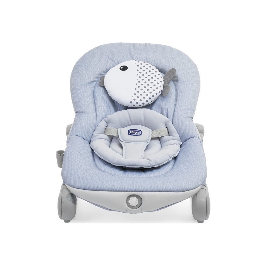 Chicco - Transat bébé vibrant avec mélodie BALLOON Dots 2xAA + 1xLR20 bleu