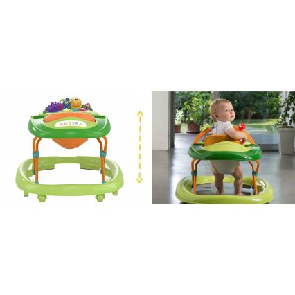 Chicco - Trotteur pour bébé WALKY TALKY 2xAA vert