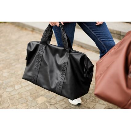 Childhome - Luiertas MOMMY BAG LEATHER zwart
