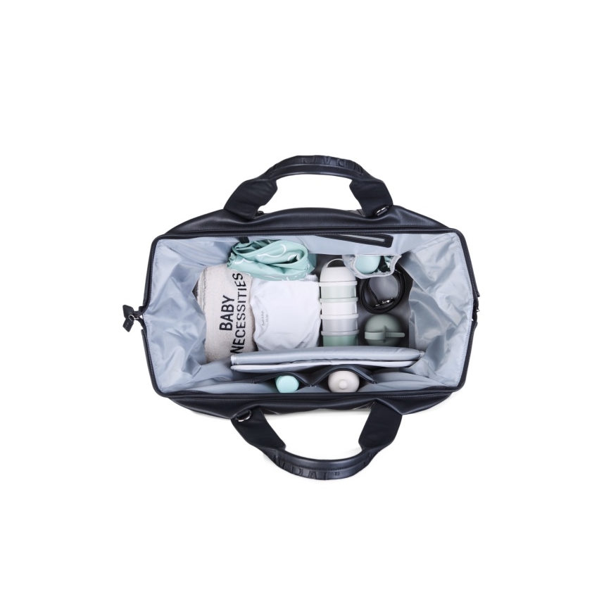 Childhome - Luiertas MOMMY BAG LEATHER zwart