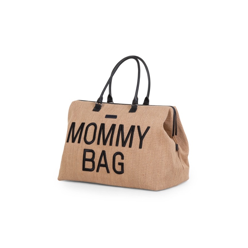 Childhome - Luiertas MOMMY BAG RAFFIA LOOK beige