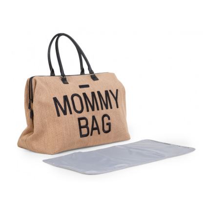 Childhome - Luiertas MOMMY BAG RAFFIA LOOK beige