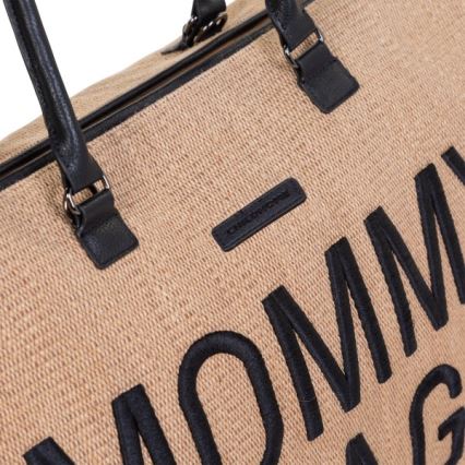 Childhome - Luiertas MOMMY BAG RAFFIA LOOK beige