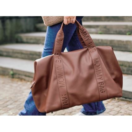 Childhome - Sac à langer MOMMY BAG LEATHER marron