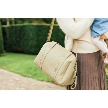 Childhome - Sac à langer MOMMY CLUB LEATHER beige