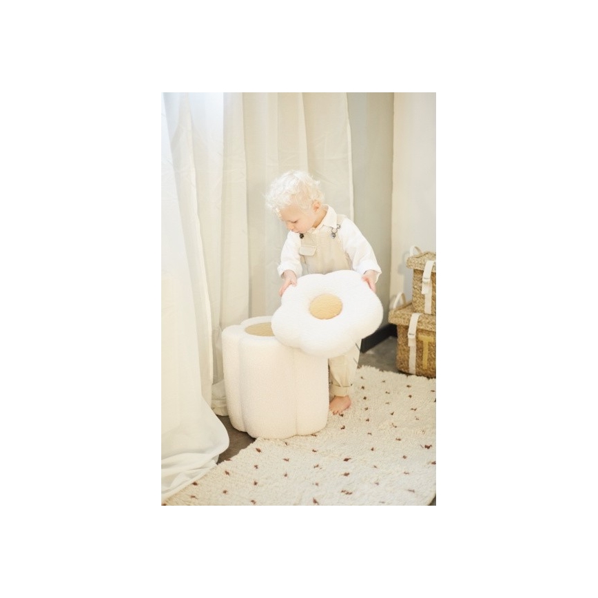 Childhome - Tabouret FLEUR d. 35 cm crème