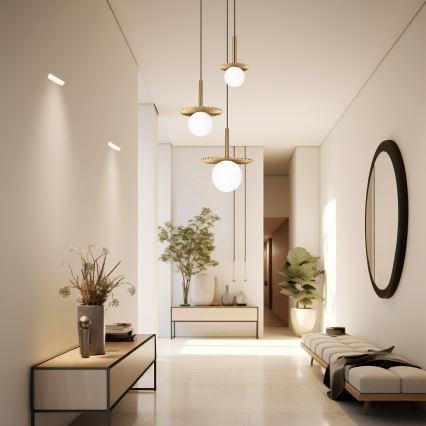 CHITA hanglamp met kabel 3xG9/5W/230V goudkleurig