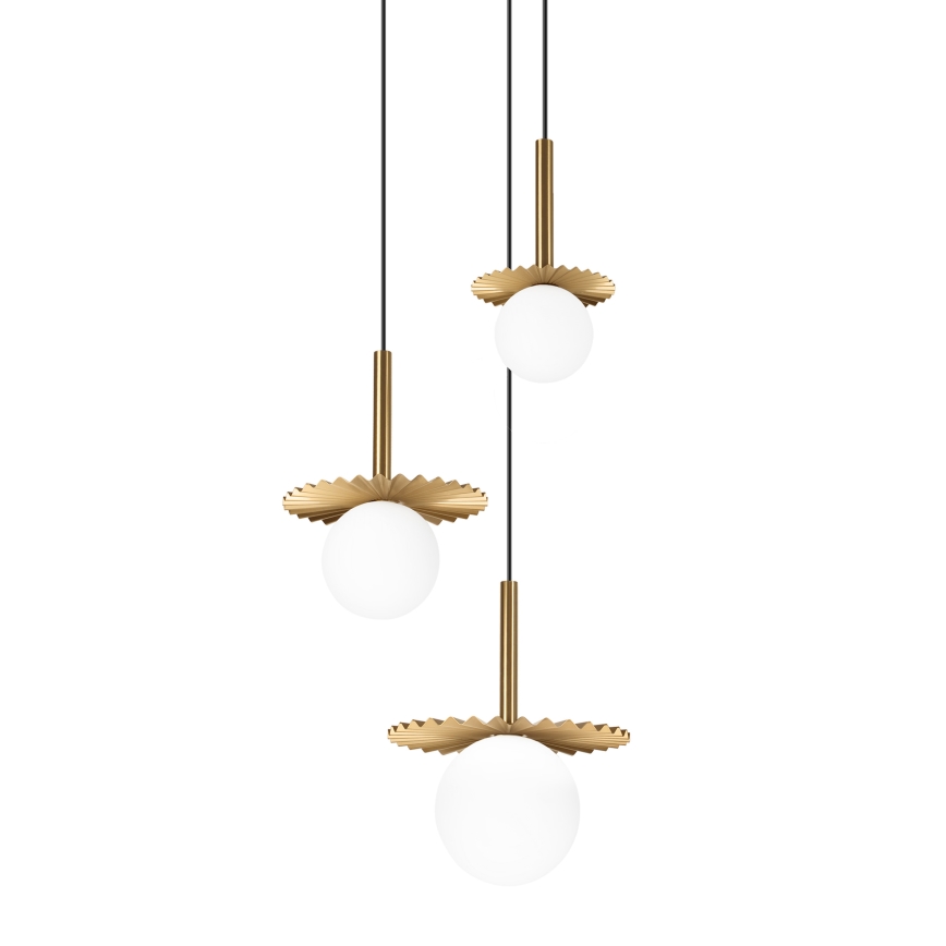 CHITA hanglamp met kabel 3xG9/5W/230V goudkleurig