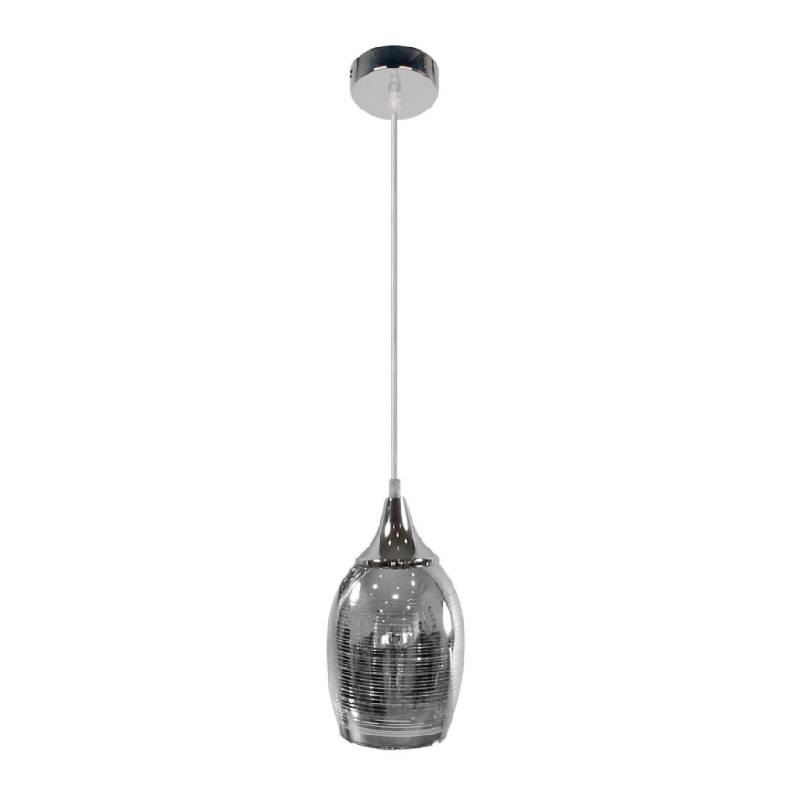 Chromen Hanglamp aan koord MARINA 1x E27 / 60W / 230V