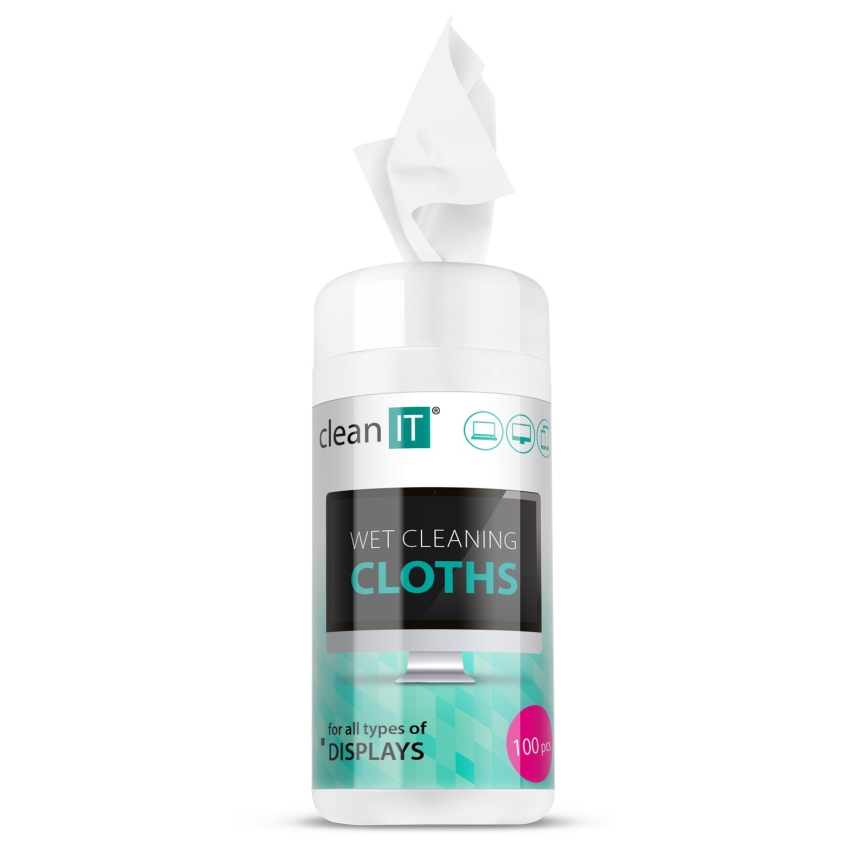 CLEAN IT CL-141 - Natte schermreinigingsdoeken 100 st.