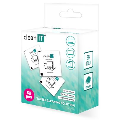CLEAN IT CL-150 - Eenmalige vochtige reinigingsdoekjes 52 st.