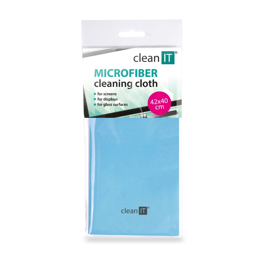 CLEAN IT CL-700 - Microvezel reinigingsdoek 40x42 cm blauw