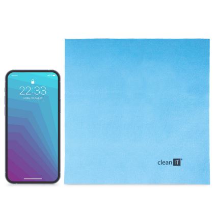 CLEAN IT CL-710 - Chiffon de nettoyage en microfibre 19x19 cm bleu