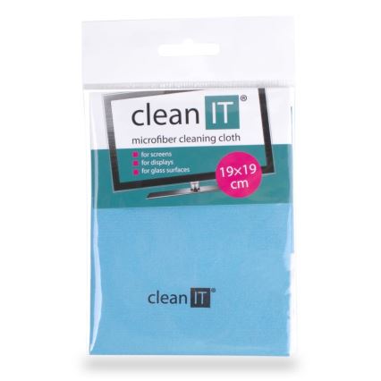 CLEAN IT CL-710 - Microvezel reinigingsdoek 19x19 cm blauw