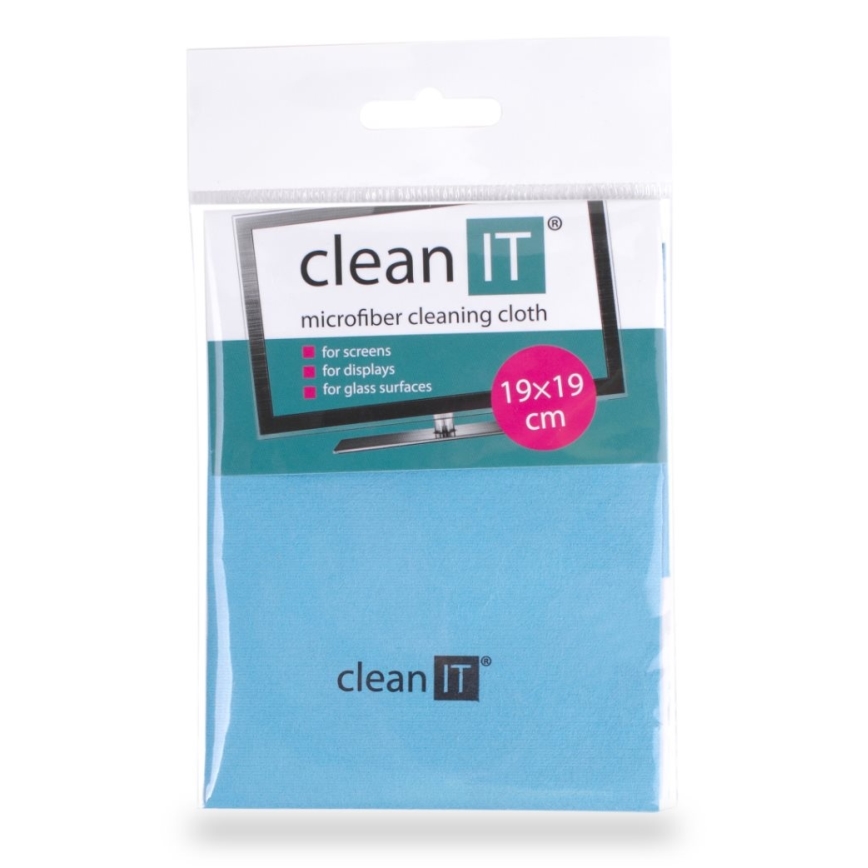 CLEAN IT CL-710 - Microvezel reinigingsdoek 19x19 cm blauw