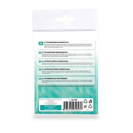 CLEAN IT CL-710 - Microvezel reinigingsdoek 19x19 cm blauw