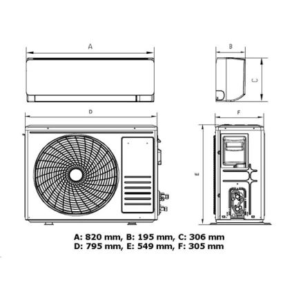 Climatiseur 12K V1 3,65 kW 12000 BTU Wi-Fi Tuya blanc + télécommande