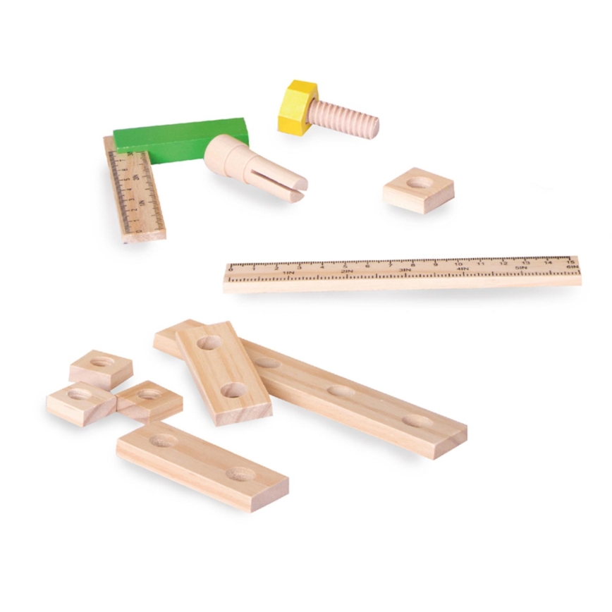 Coffret d'outils en bois, 30 pièces