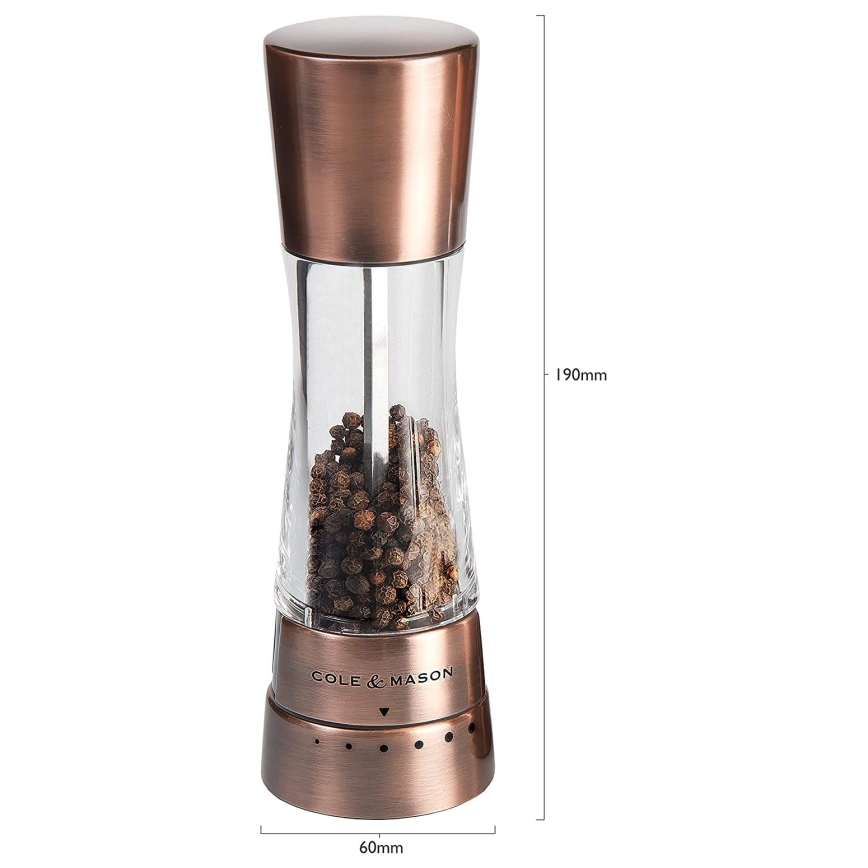 Cole & Mason - Set zout- en pepermolens DERWENT 2 stuks 19 cm koper
