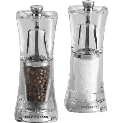 Cole&Mason - Coffret de moulins à sel et à poivre CRYSTAL 2 pcs 12,5 cm