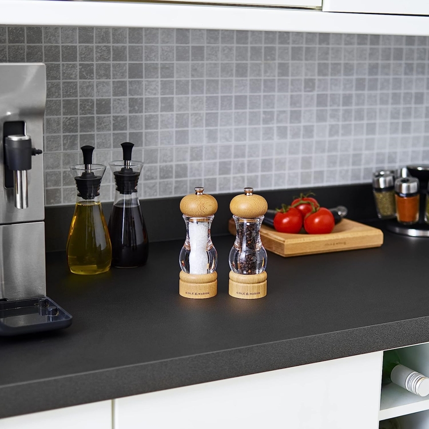Cole&Mason - Assortiment de moulins à sel et à poivre BEECH 2 pcs hêtre 16,5 cm