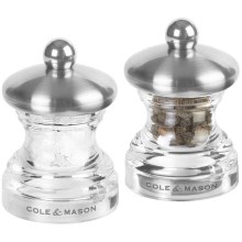 Cole&Mason - Coffret de moulins à sel et poivre BUTTON 2 pièces 6,5 cm