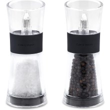 Cole&Mason - Coffret de moulins à sel et poivre FLIP 2 pièces 15,4 cm noir