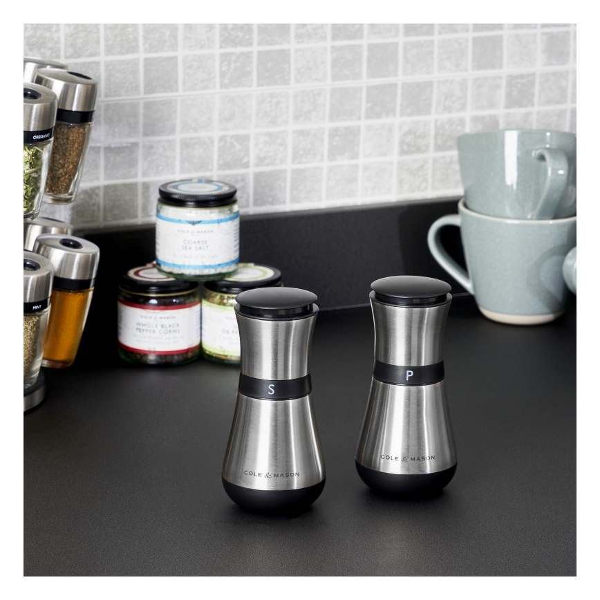 Cole&Mason - Coffret de moulins à sel et poivre HENLEY 2 pièces 13,5 cm