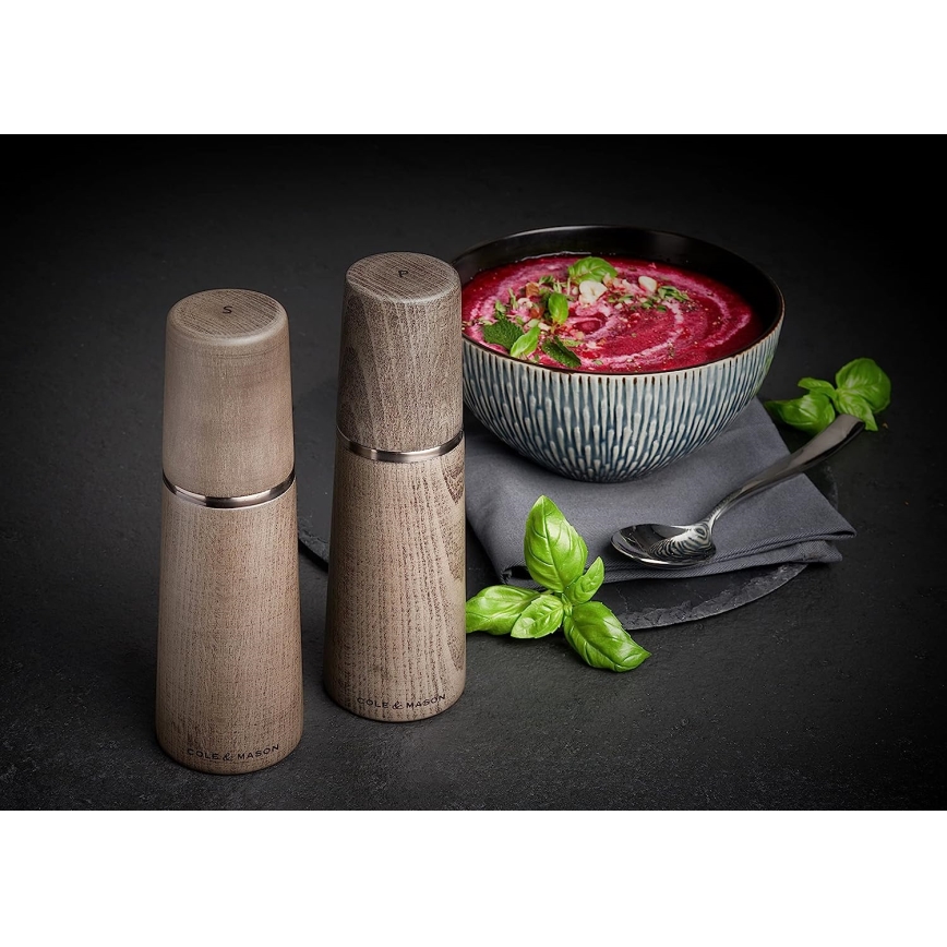 Cole&Mason - Coffret de moulins à sel et poivre MARLOW hêtre 2 pcs 18,5 cm