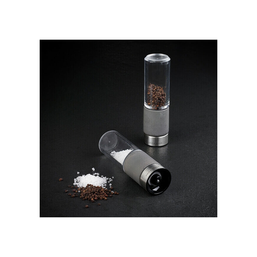 Cole&Mason - Coffret de moulins à sel et poivre REGENT CONCRETE 2 pcs béton 18 cm
